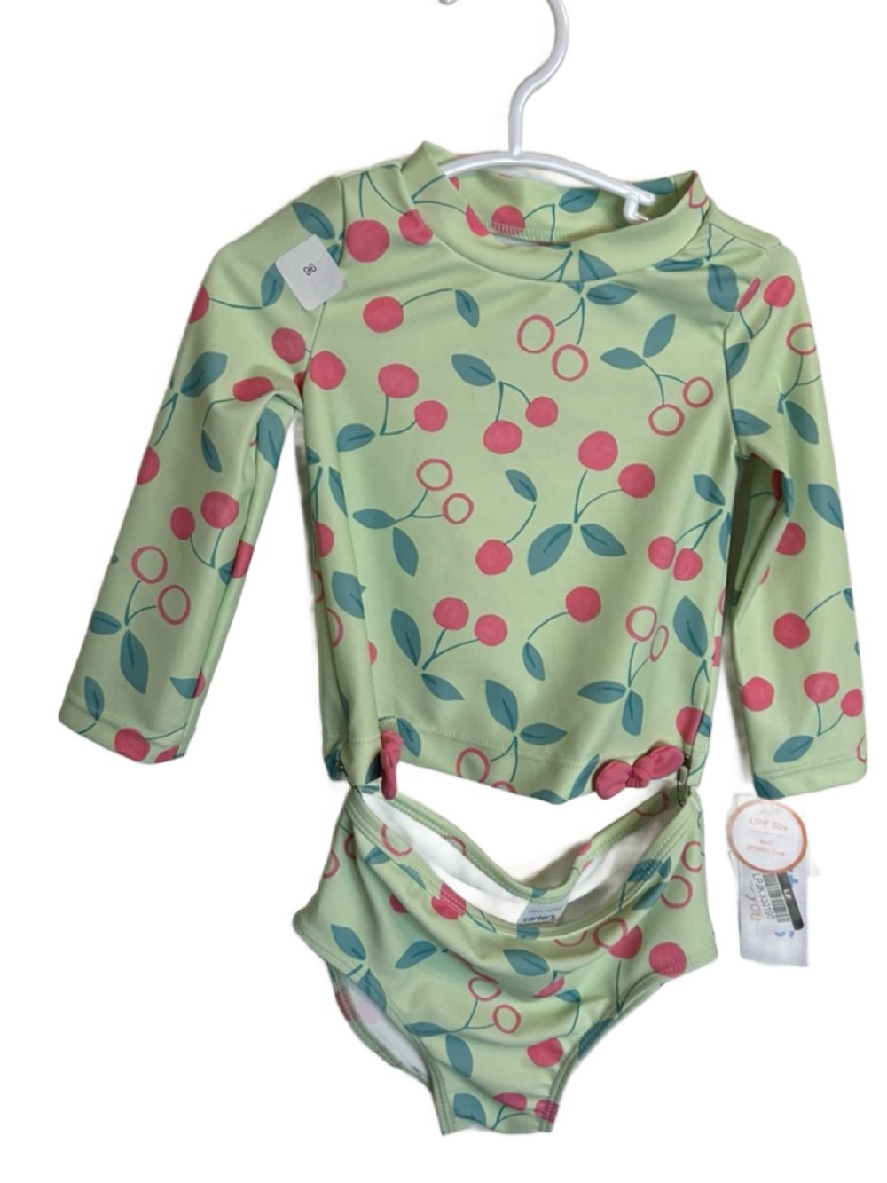 Carter’s Green with Cherries 2 pc Swim. 12M. NWT